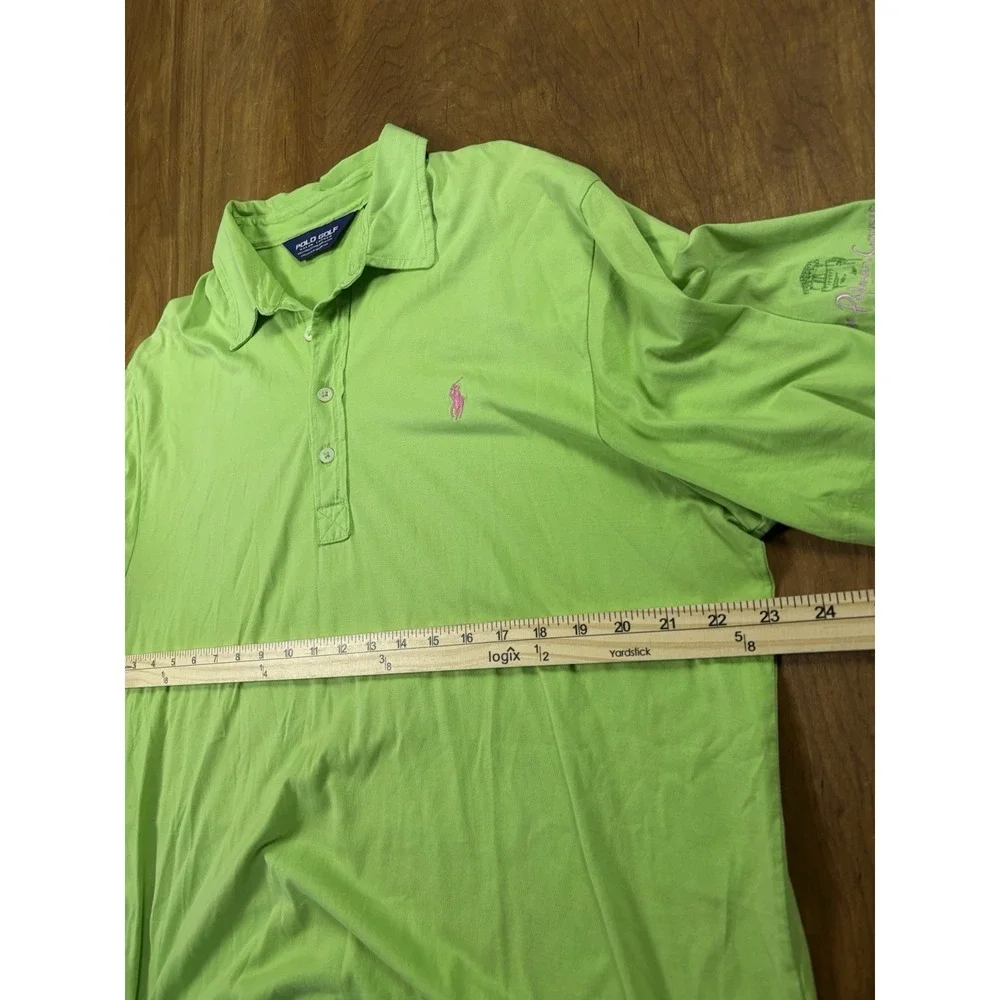 Polo Ralph Lauren Performance Polo Shirt Mens L Green La Cantera Palmer Golf - Picture 7 of 9